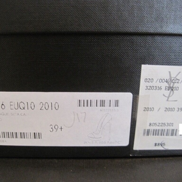 YSL Yves Saint Laurent Paris Janis Python Cap Pointy Pumps Shoes 39.5 9.5 $895 - Picture 9 of 9